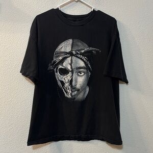 2Pac Black Graphic Men's T-Shirt